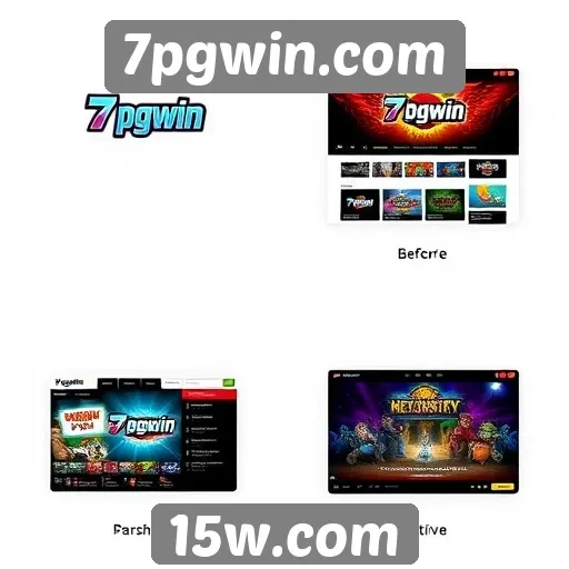 Evolução do design do site 7pgwin.com